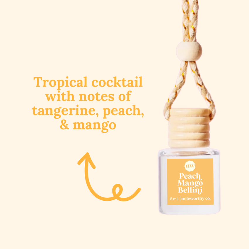 Car Diffusers | Spring & Summer Scents: Individual Mylar Bag / Peach Mango Bellini