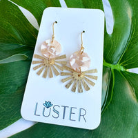 Brass + Acrylic Lightweight Statement Earrings