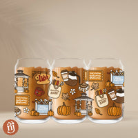 Autumn in Stars Hollow Glass Can Tumbler