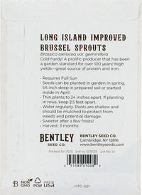 For the Garden | Seed Packets Brussel Sprouts-Long Island 1890's