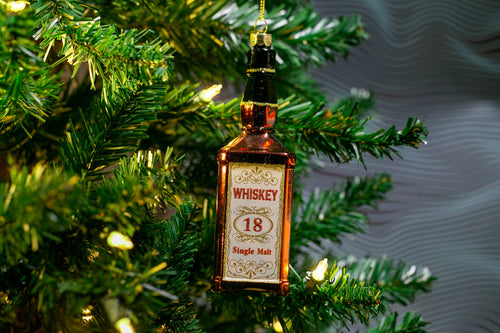 Party Rock | Whiskey Bottle Glass Ornament