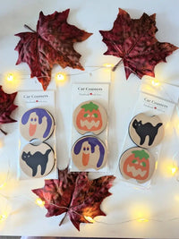 Car Coasters | Halloween Sugar Cookie Car Coasters