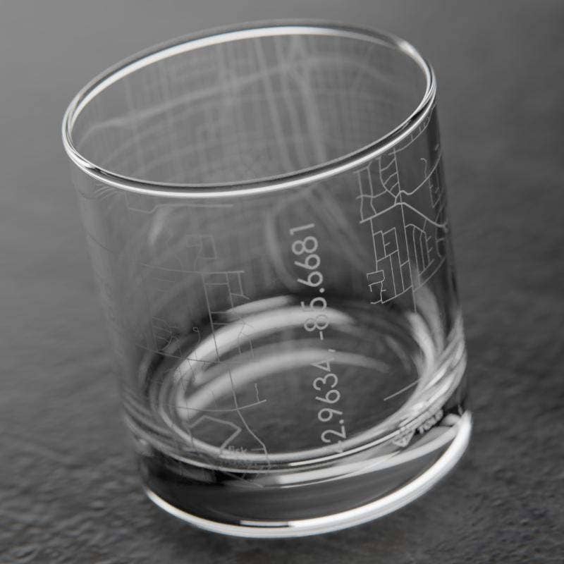 Grand Rapids MI Map Rocks Whiskey Glass - Thumbnail 4