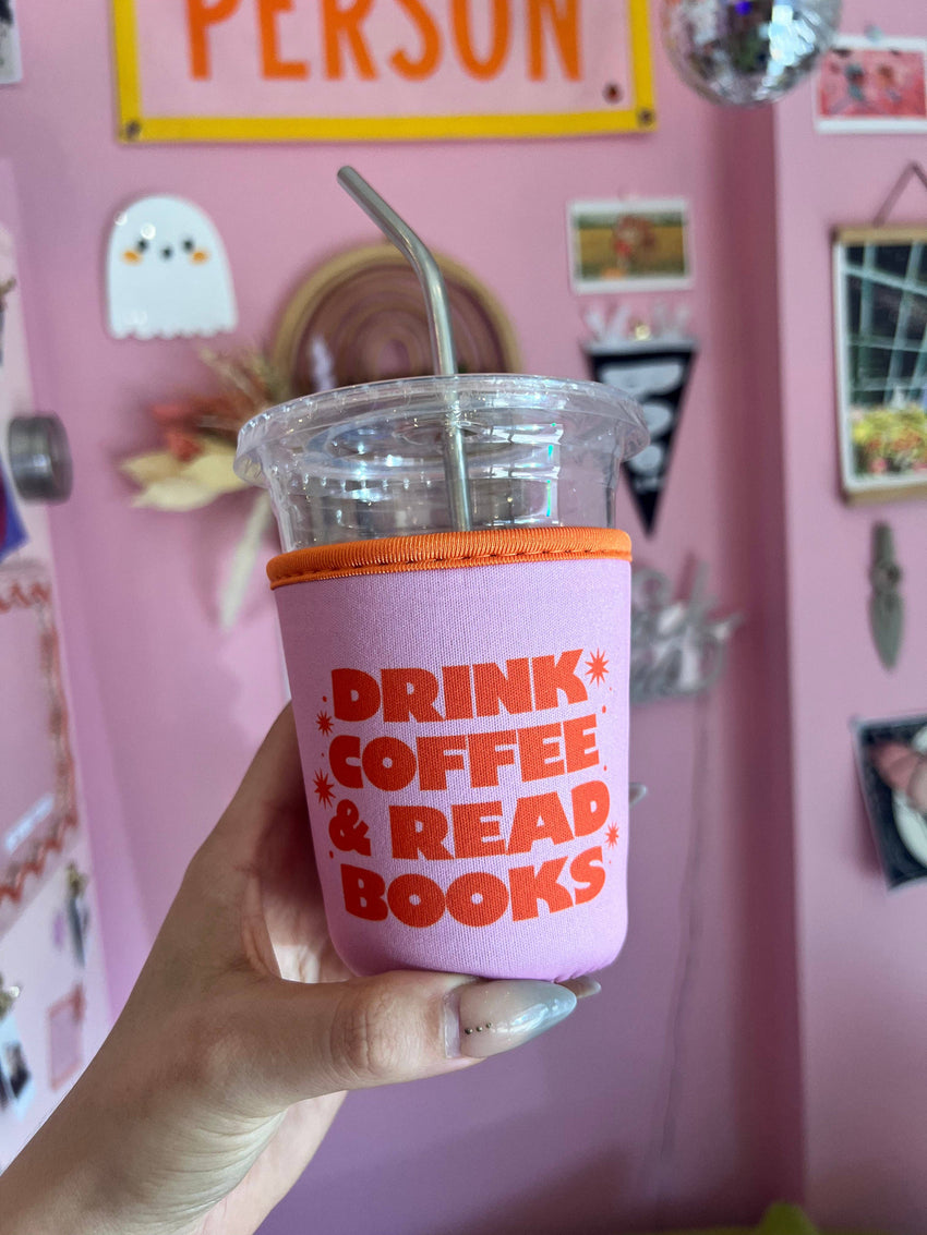 Black Drink Coffee + Read Books Coffee Sleeve