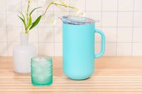 Large Vacuum-Insulated Stainless Pitcher with lid (2L) - Served