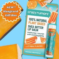 All Natural, Vegan Orange Creamsicle Lip Balm Hangcard