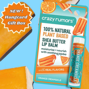 All Natural, Vegan Orange Creamsicle Lip Balm Hangcard