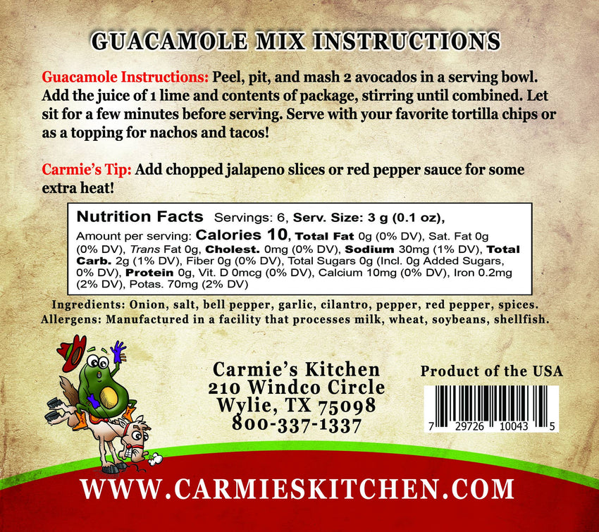 Guacamole Seasoning Mix