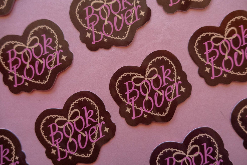 Brown Book Lover Sticker