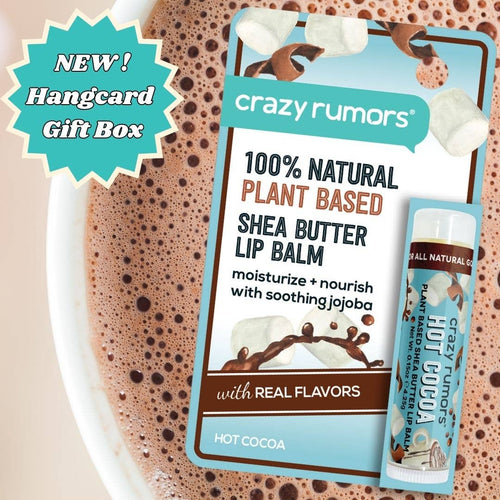 All Natural, Vegan Hot Cocoa Lip Balm Hang Card