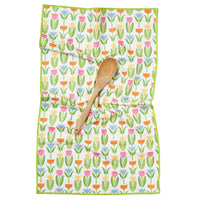 Anywhere Towel Reversible - Spring Tulip Pattern