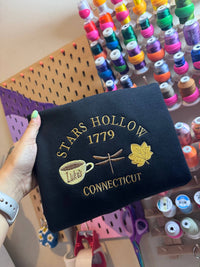 Embroidered Stars Hollow Sweatshirt