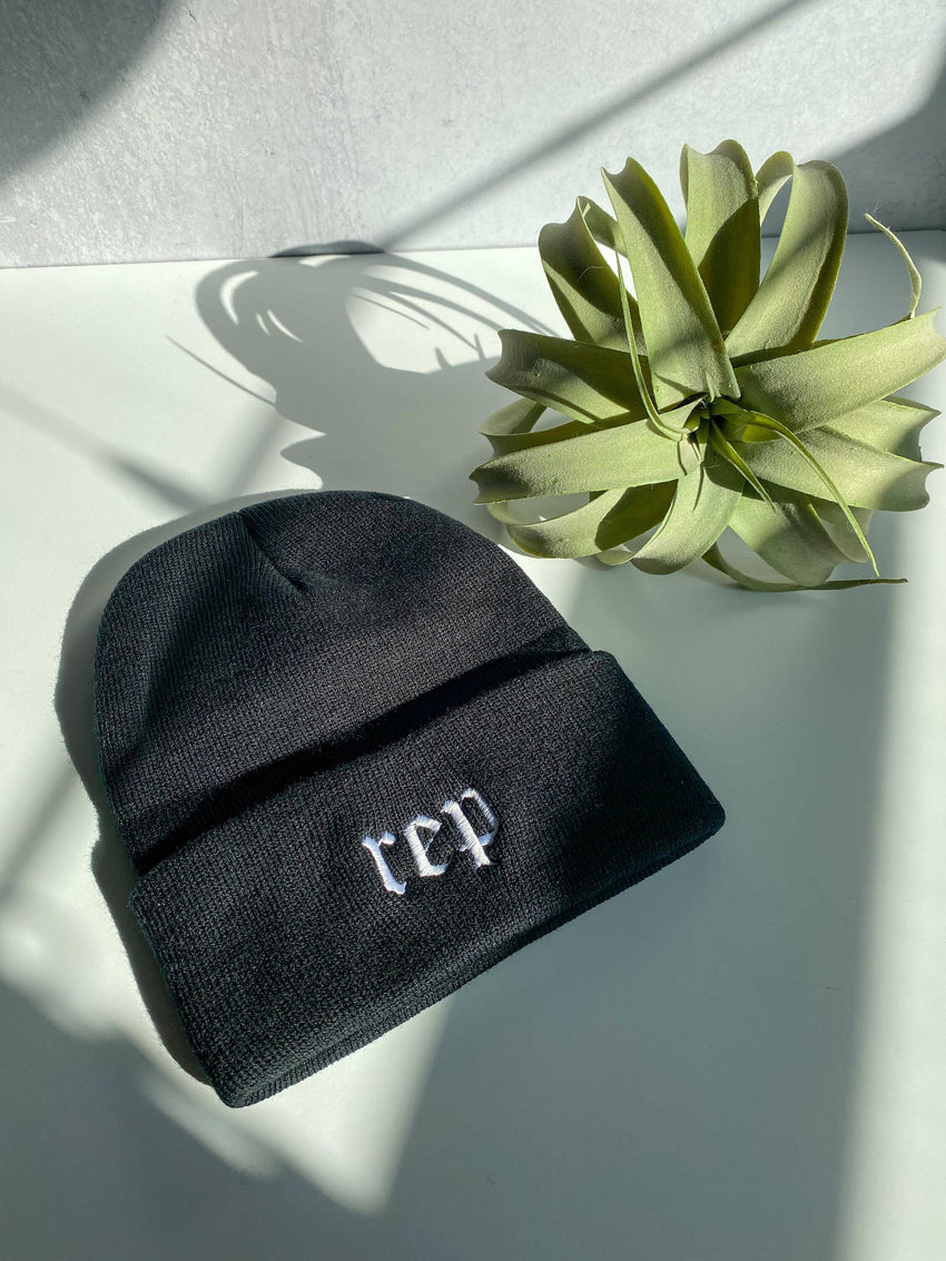 Rep - Black Reputation Taylor Swift Embroidered Beanie