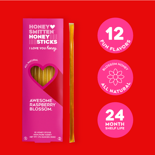 Honey Sticks, AWESOME RASPBERRY BLOSSOM. 14 units