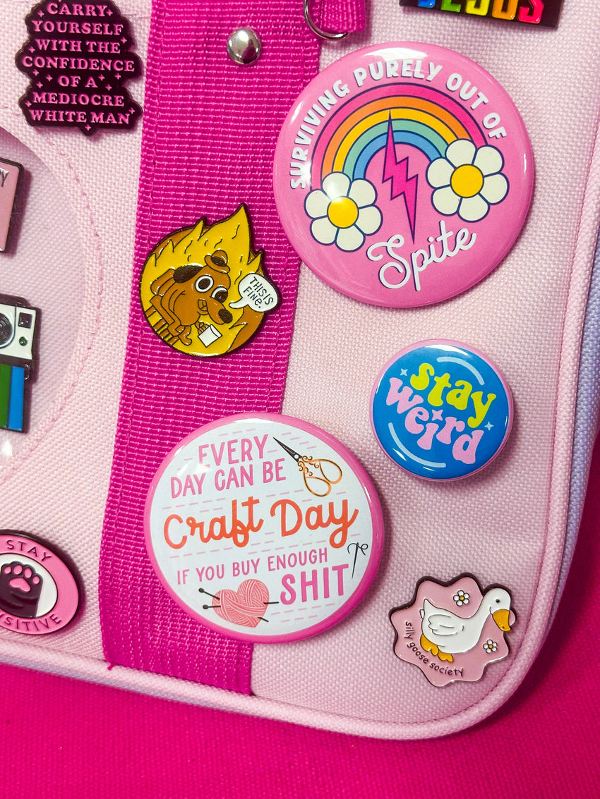 Tired Mom's Club (Button or Magnet!)