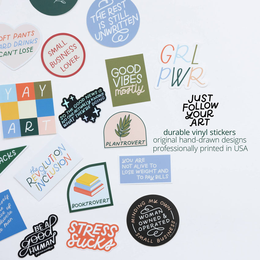 Shopping Small Helps Us All Waterproof Sticker