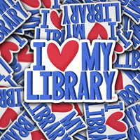 I ❤️ My Library | Waterproof, Vinyl Sticker