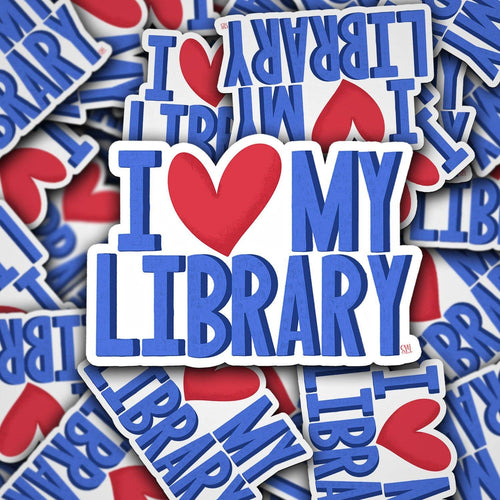 I ❤️ My Library | Waterproof, Vinyl Sticker