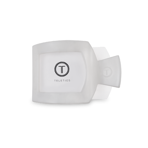 Square Flat Hair Clip | Small | Coconut White