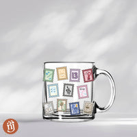 Eras as Stamps Glass Mug