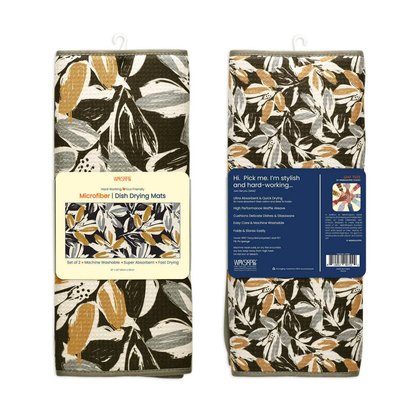 Leaf Tiles Dish Drying Mats