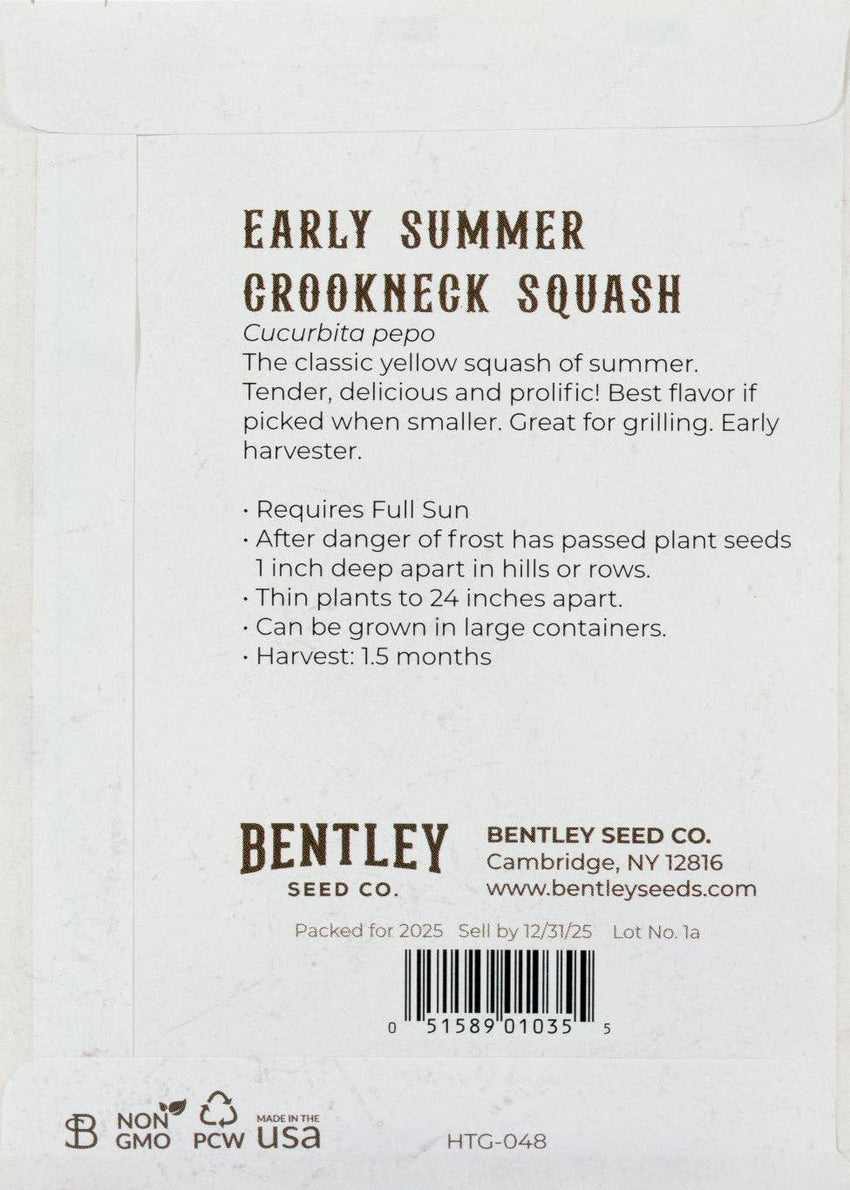 For the Garden | Seed Packets Squash-Yellow Crockneck 1807