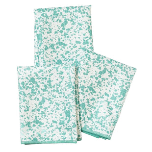 Mighty Mini Towel (Set of 3) Reversible - Teal + Blue Spring Floral Pattern
