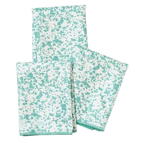 Mighty Mini Towel (Set of 3) Reversible - Teal + Blue Spring Floral Pattern