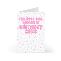 Best Girl Dinner is Birthday Cake - Funny Birthday Card