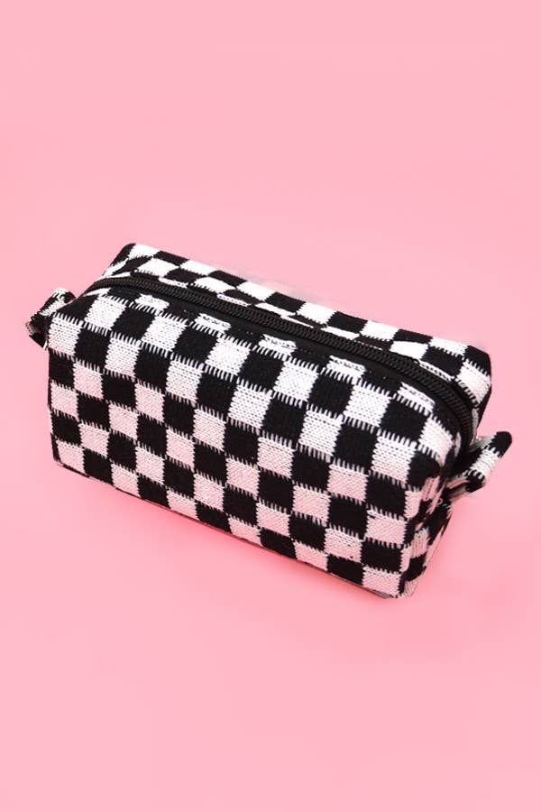 CHECKER MAKEUP COSMETIC POUCH BAG | Gift for her or teens!