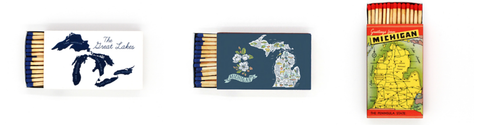 Illustrated Michigan Map Extra-Long 4" Matches
