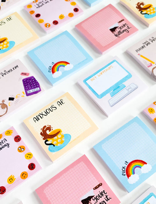 Anxious AF Coffee Sticky Note Pad