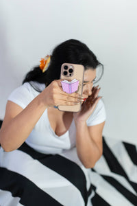 Call Me Bookish Phone Grip Reading Teacher Book Library Pink