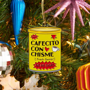 Cafecito con Chisme Enamel Ornament