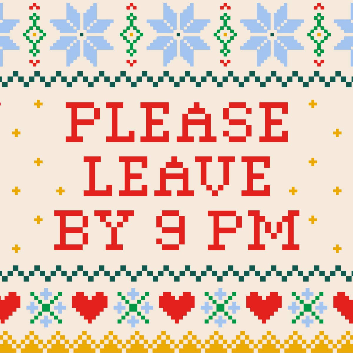 Holiday Cocktail Napkins | Please Leave By 9pm