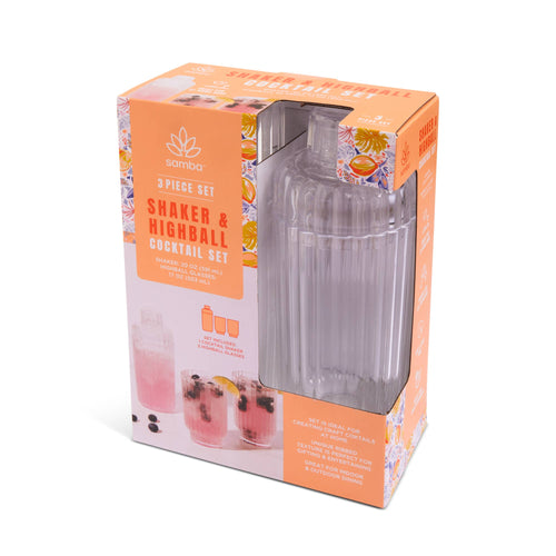 3pc Shaker/Highball Set