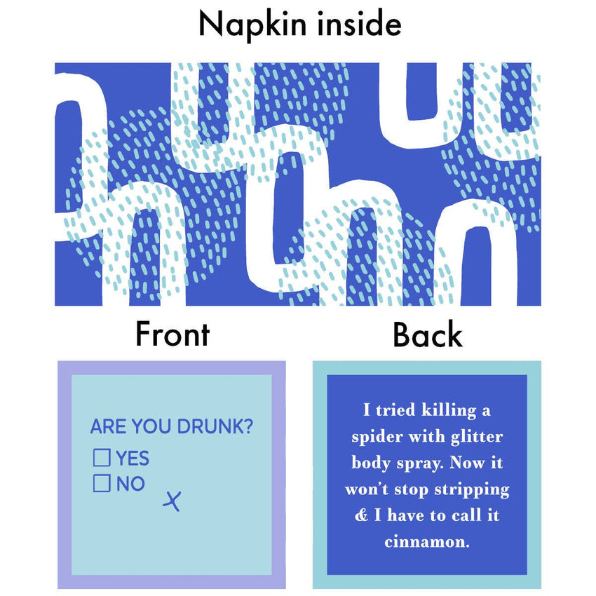 NAPKIN My back goes out | Funny Home Gift | Cocktail Napkin