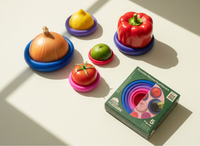 For the Home | Reusable Silicone Food Savers – Bright Berry (Set of 5)
