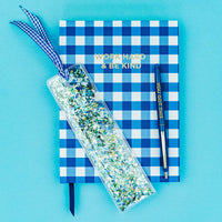 Bookmark - Blue + Green Confetti