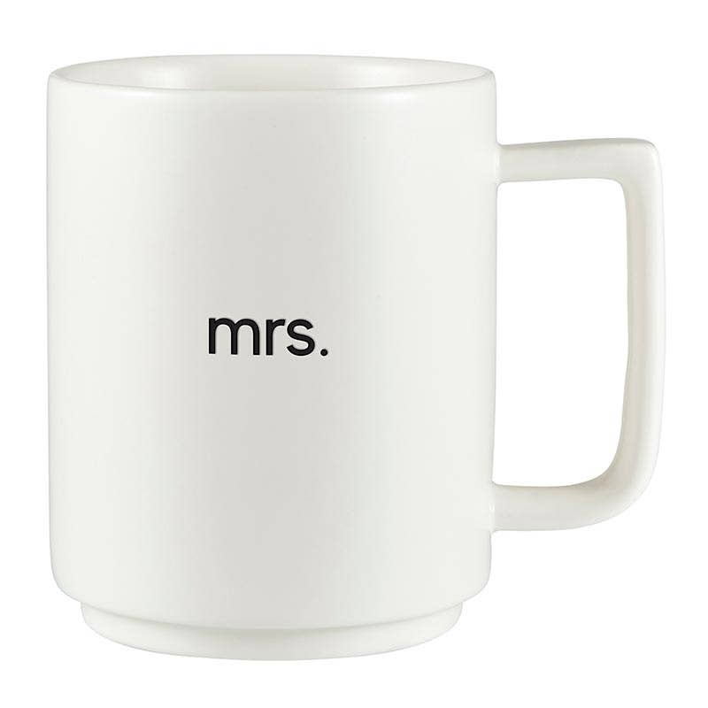 Matte Stackable Mug Set - Mr. & Mrs.