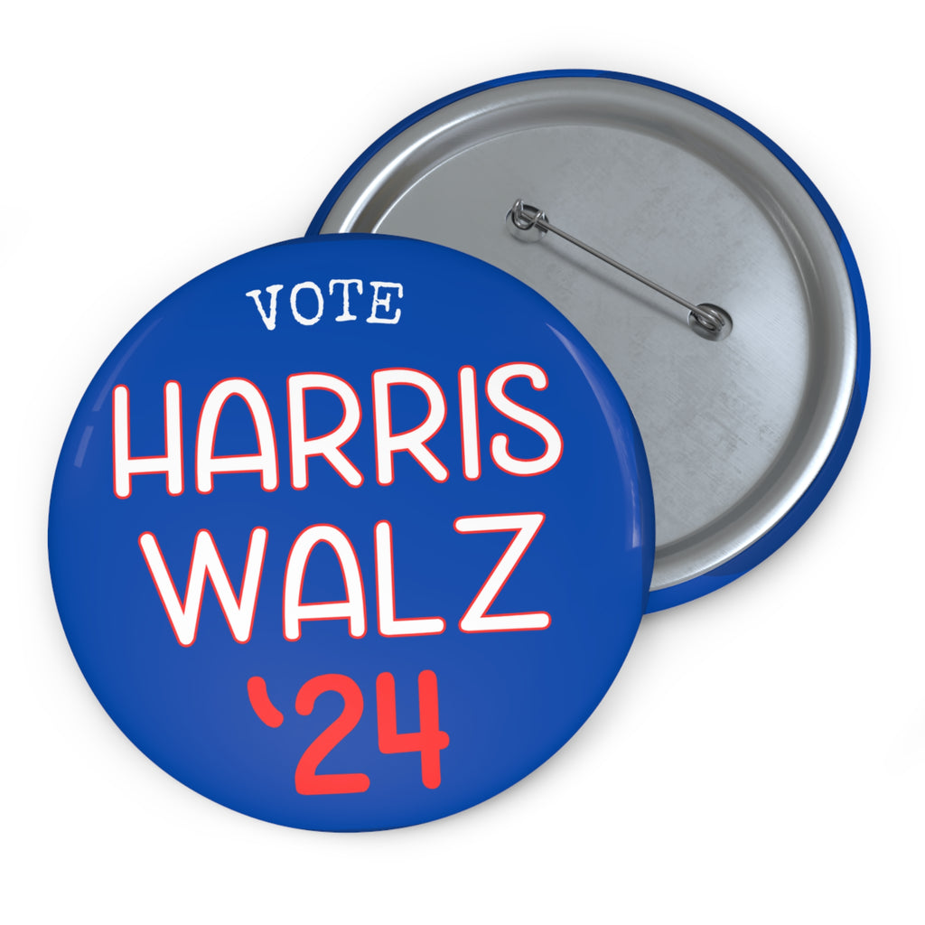 Harris Walz 2024 Election Button - Large Button