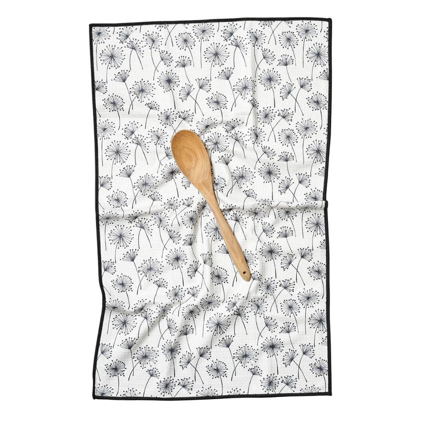 Anywhere Towel Reversible -  Whispers - Black and Gray Pattern w/ Stripes