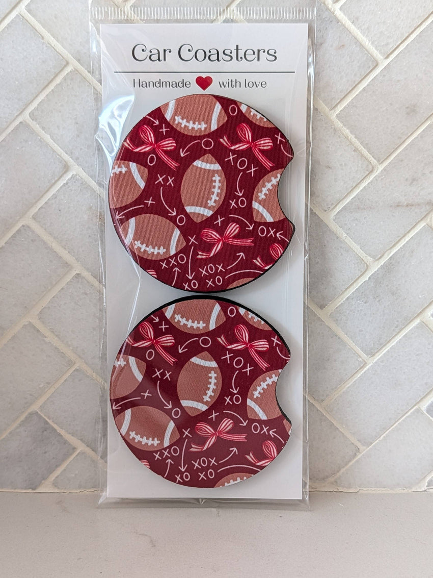 Car Coasters | Football Game Day Inspired Car Coasters