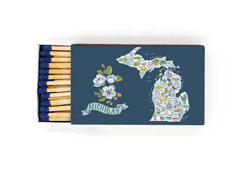 Illustrated Michigan Map Extra-Long 4" Matches