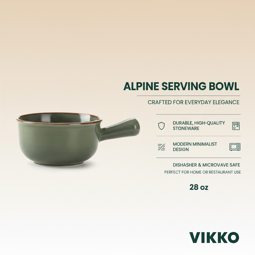 Vikko - Alpine, Serving Soup or Stew Bowl, Green, 26 oz