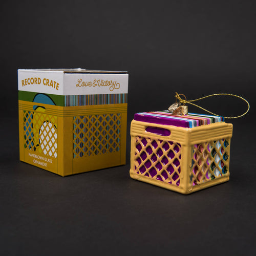 Record Crate Christmas Ornament - Fun Nostalgic Ornament