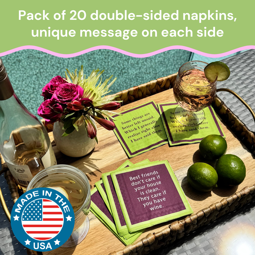 NAPKIN My back goes out | Funny Home Gift | Cocktail Napkin