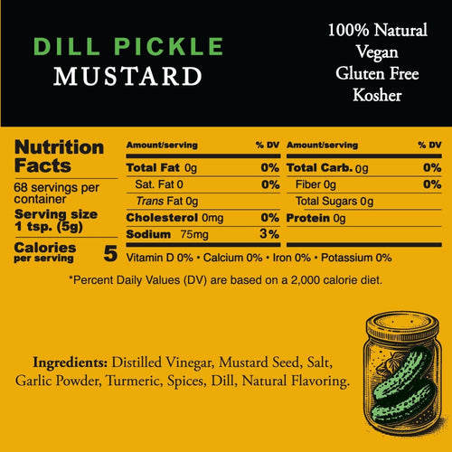 Dill Pickle Mustard 6/12 oz squeeze