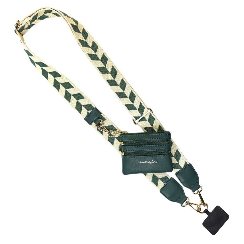 Clip & Go Strap with Zippered Pouch – Chevron Collection