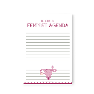 Behold My Feminist Agenda - Angry Uterus Anti-Patriarchy Stationery